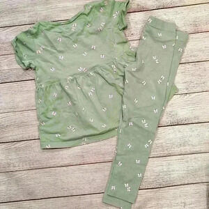 Butterfly Green Top and pants